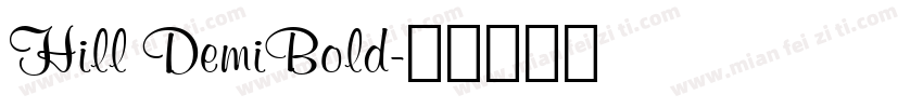 Hill DemiBold字体转换